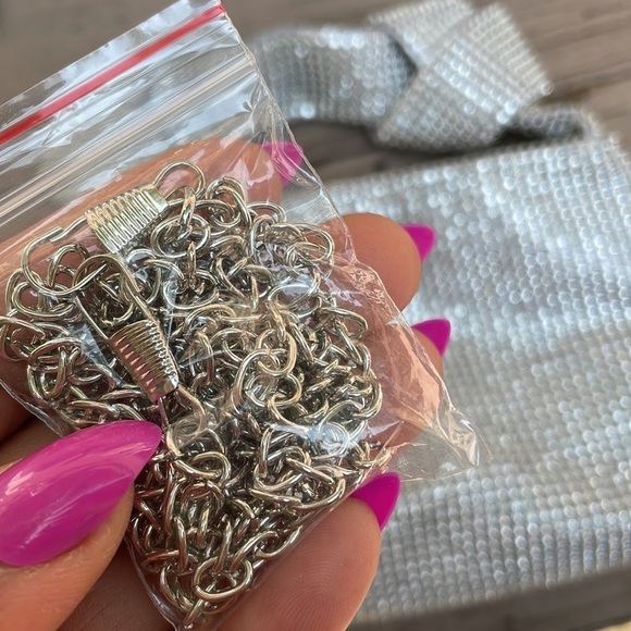 Silver Rhinestone Mini Bag - Picture 9 of 11